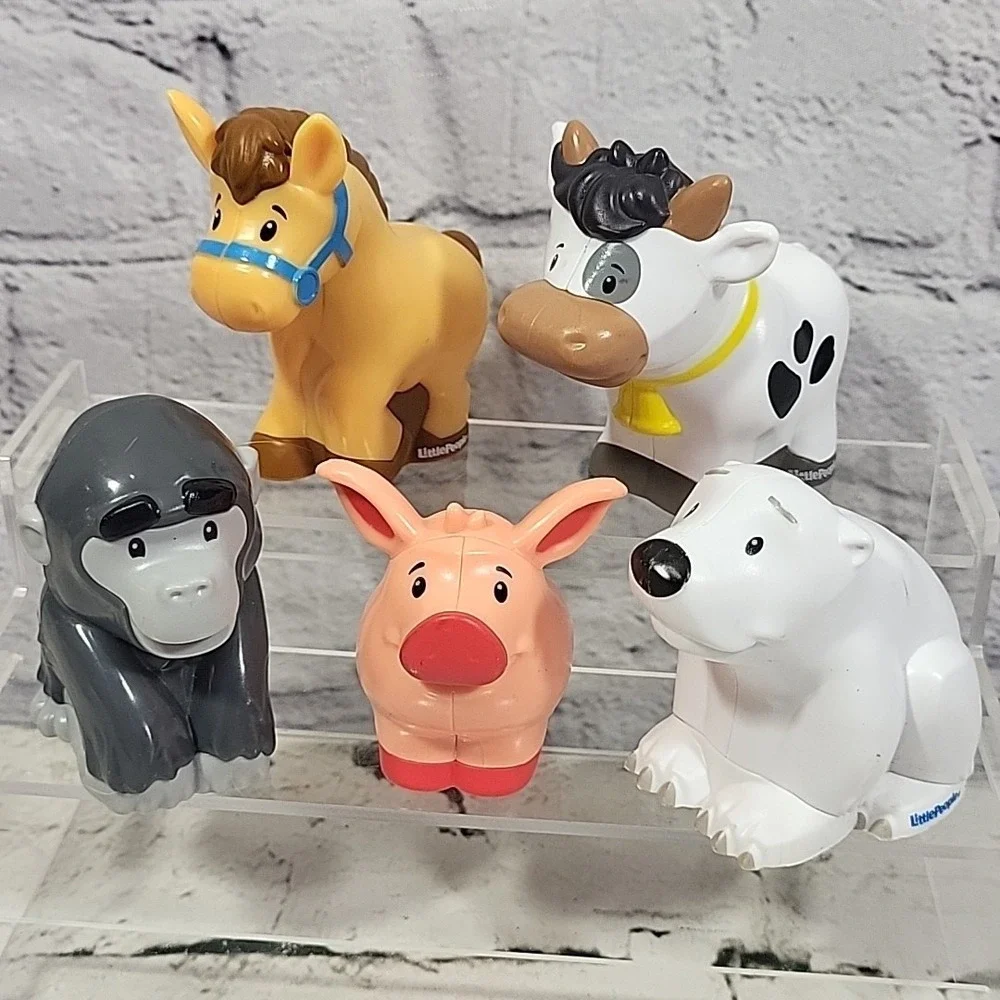 Fisher-Price Little People Animal Figures Lot Of 5 Pig‎ Horse Polar Bear Gorilla